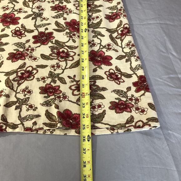 VTG White Stag Dress Womens Large Red Pink Floral Linen Rayon Sleeveless Boho - Picture 2 of 10